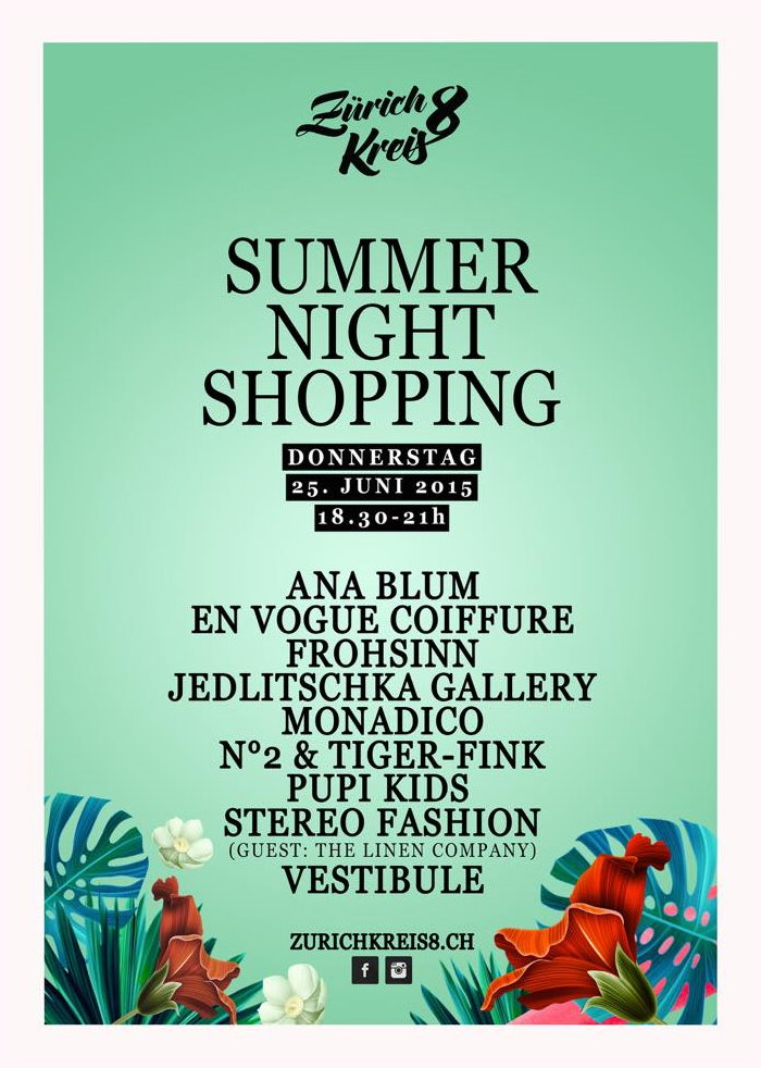 Zurich Kreis 8 Summer Night Shopping